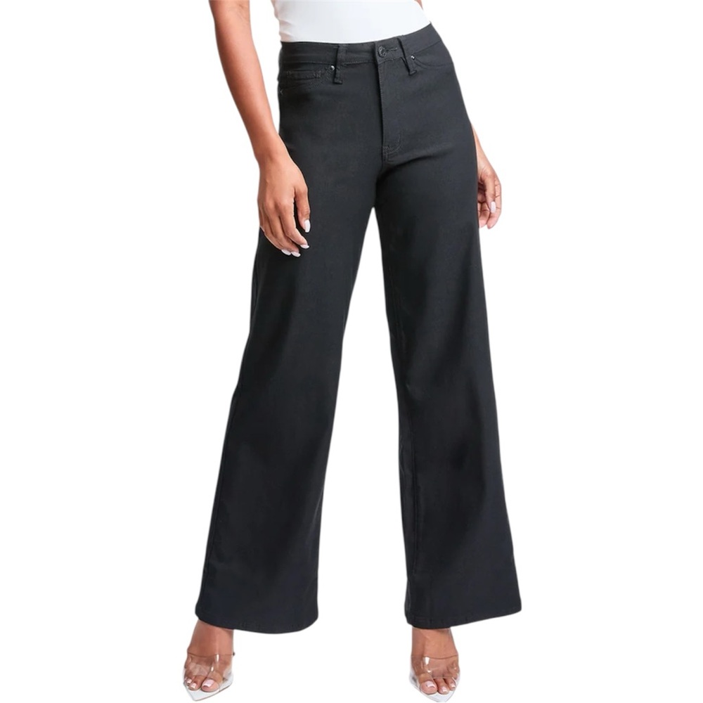NWT YMI Hyperstretch Wide Leg Pants Women’s Small Black High Rise Forever Color